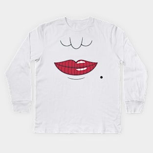 Yokonda Bee Stung Lips Kids Long Sleeve T-Shirt